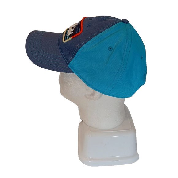 SeaWorld Orig Logo Patch Mens Blue Trucker Cap Strapback Hat w/ Embroidered Logo - Picture 3 of 9